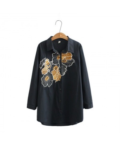 Autumn Women Shirts Ladies Floral Tops Female Long Sleeve Blouses Embroidery Loose Plus Size Clothing K91 9013 $41.56 - Plus ...