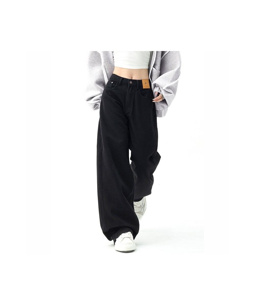 Streetwear Style Vintage High Waist Blue Straight Jeans Pants Harajuku Women's Wide Leg Baggy Y2K Denim Trouser Female Clothe...