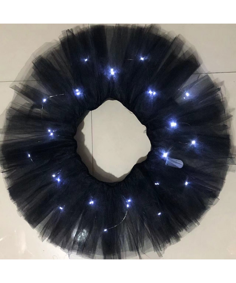 Adult Female Women's 5 Layered Tutu Skirt Rainbow with Led Light Up Skirt Fluffy Tulle Sexy Club Party Dance Short Mini $23.9...