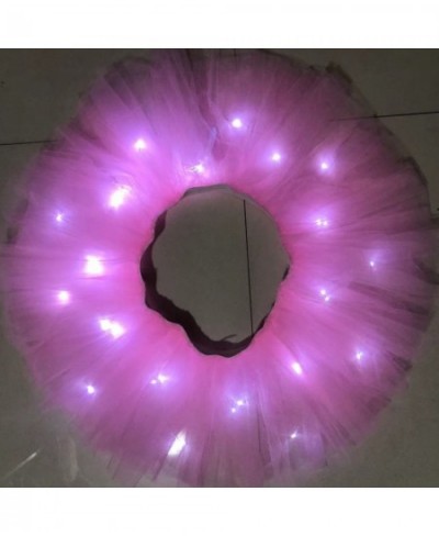 Adult Female Women's 5 Layered Tutu Skirt Rainbow with Led Light Up Skirt Fluffy Tulle Sexy Club Party Dance Short Mini $23.9...