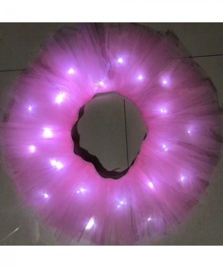 Adult Female Women's 5 Layered Tutu Skirt Rainbow with Led Light Up Skirt Fluffy Tulle Sexy Club Party Dance Short Mini $23.9...