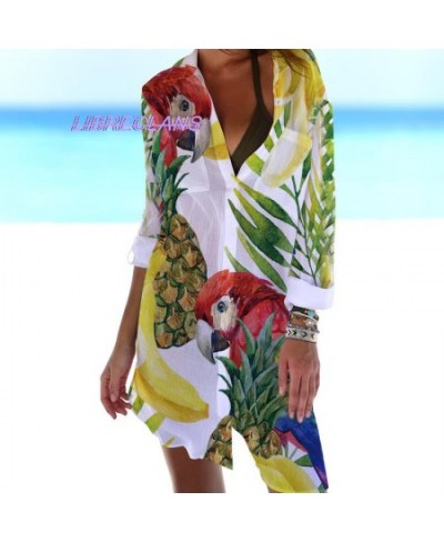 Parrot Bird Scenery Sunset Printed 3D Blouses Long Summer Sunscreen Women Blusa Long Sleeve Button Up Office Shirt Outwear $3...