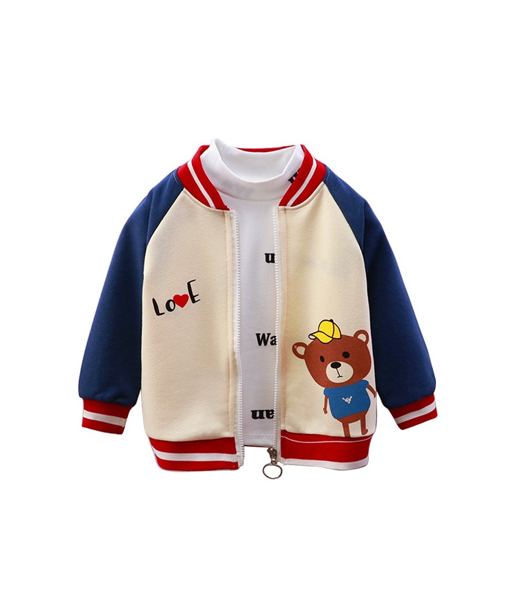 1-6T Spring Kids Jacket for Boy Coat Autumn Zipper Baseball Uniform Cotton Light Outerwear Baby Toddle Child Cloth D144 $25.9...