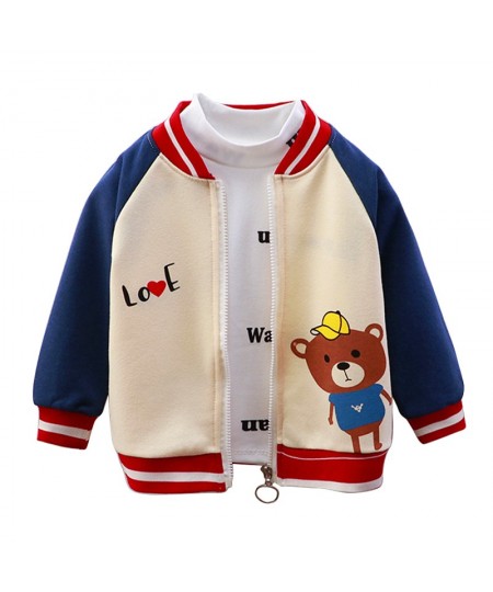 1-6T Spring Kids Jacket for Boy Coat Autumn Zipper Baseball Uniform Cotton Light Outerwear Baby Toddle Child Cloth D144 $25.9...