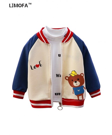 1-6T Spring Kids Jacket for Boy Coat Autumn Zipper Baseball Uniform Cotton Light Outerwear Baby Toddle Child Cloth D144 $25.9...