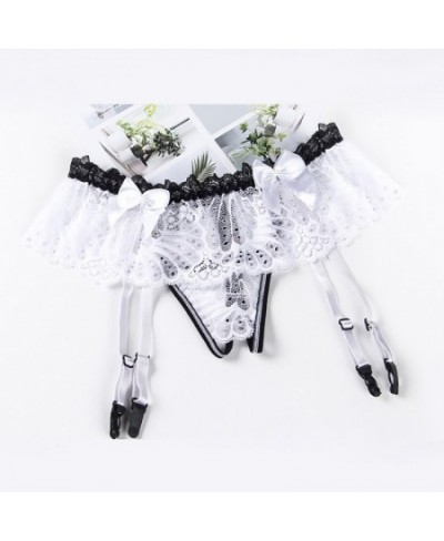 Women Sexy Lace Transparent Thigh-Highs Garters With Panties Adjustable Suspender Belt For Stockings Female Erotic Underwear ...