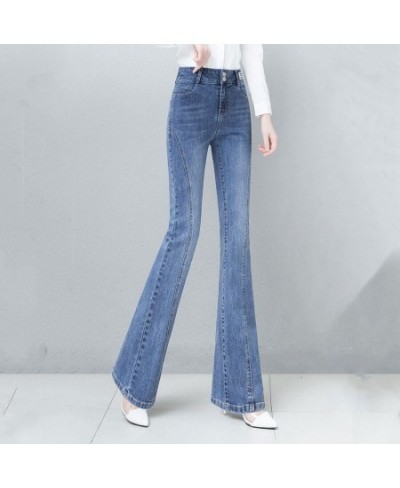 High Waist Office Slim Flare Jeans Women Skinny Vintage Denim Pants Straight Trousers Korean Vaqueros Design Chic Pantalones ...