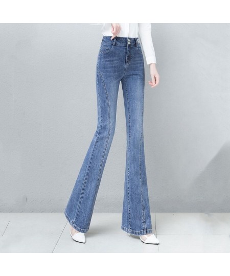 High Waist Office Slim Flare Jeans Women Skinny Vintage Denim Pants Straight Trousers Korean Vaqueros Design Chic Pantalones ...