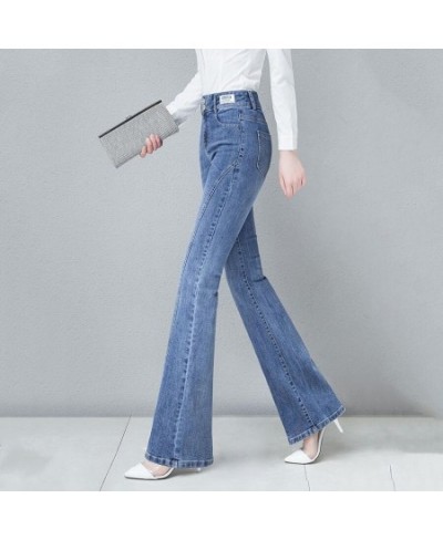 High Waist Office Slim Flare Jeans Women Skinny Vintage Denim Pants Straight Trousers Korean Vaqueros Design Chic Pantalones ...