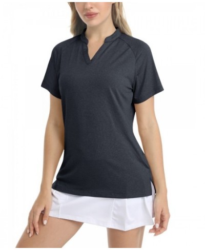 UPF 50+ V-neck Short Sleeve T-shirts Womens Sun/UV Protection T shirts Golf Tennis Outdoor Sports Fitness Pullover Tops $29.3...