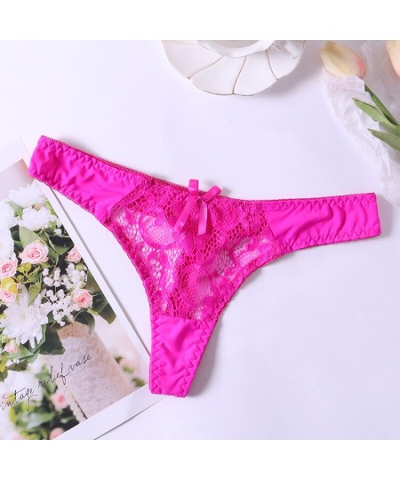 3Pcs/set Sexy Lace Thong Woman Hollow out Solid Women Panties S M L XL Women Underwear $24.16 - Underwear