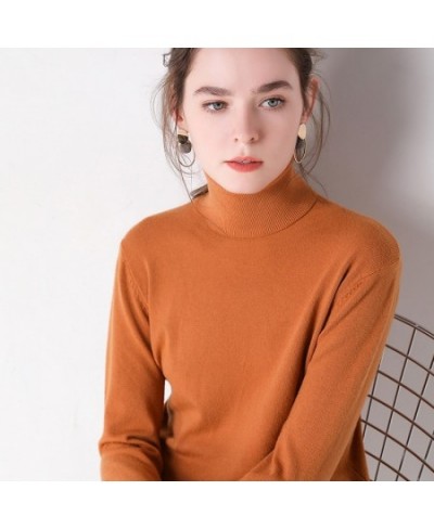 2022 Autumn Winter sweater women turtleneck cashmere sweater knitted pullover women sweter fashion sweaters new $32.60 - Swea...