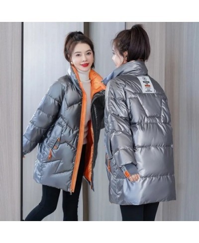 Parka Women 2023 New Winter Jacket Glossy Long Coat Cotton Padded Casual Parkas Jackets Thick Warm Female Overcoat Outwear $5...