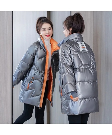 Parka Women 2023 New Winter Jacket Glossy Long Coat Cotton Padded Casual Parkas Jackets Thick Warm Female Overcoat Outwear $5...