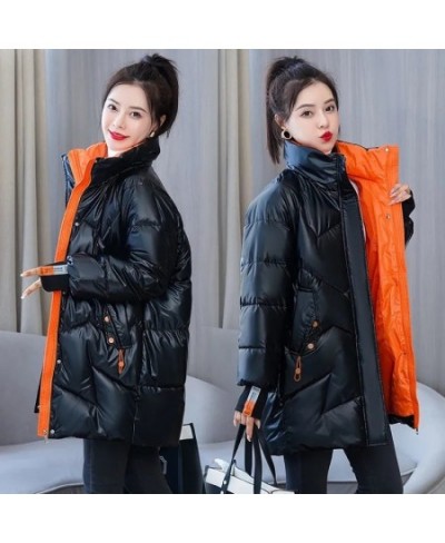 Parka Women 2023 New Winter Jacket Glossy Long Coat Cotton Padded Casual Parkas Jackets Thick Warm Female Overcoat Outwear $5...