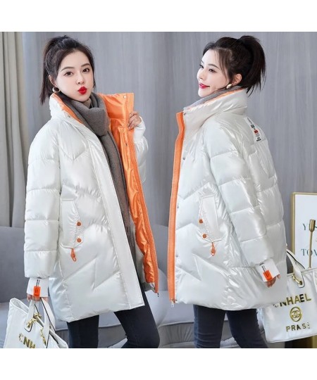 Parka Women 2023 New Winter Jacket Glossy Long Coat Cotton Padded Casual Parkas Jackets Thick Warm Female Overcoat Outwear $5...