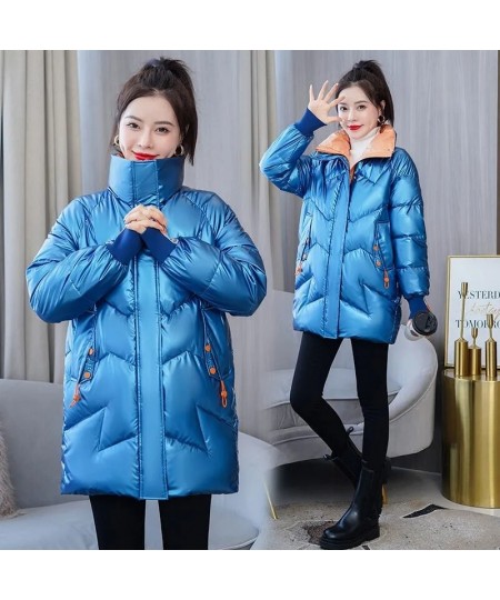 Parka Women 2023 New Winter Jacket Glossy Long Coat Cotton Padded Casual Parkas Jackets Thick Warm Female Overcoat Outwear $5...