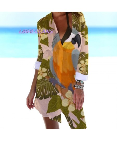 Parrot Bird Scenery Sunset Printed 3D Blouses Long Summer Sunscreen Women Blusa Long Sleeve Button Up Office Shirt Outwear $3...