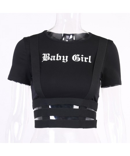 Punk Vintage Goth Graphic T Shirt Women Y2k Crop Top O-neck Tshirt Black Streetwear Short Sleeve T-shirt clothes shirt cotton...