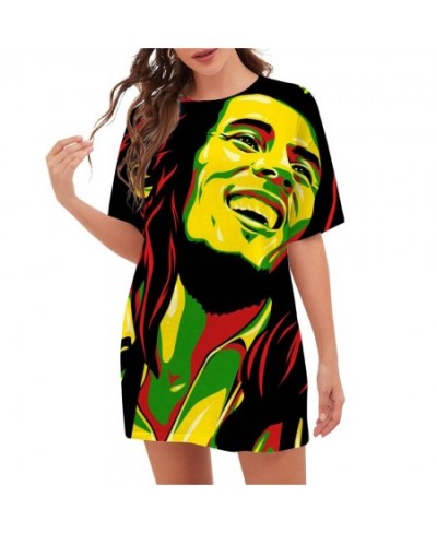 Fashion Bob Marley T-Shirts 3D Printed Loose Casual Pullover Blouse Women Oversized T Shirt Harajuku Streetwear $38.73 - Tops...