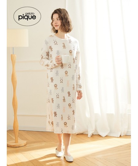 Gelato Pique Pajamas Dress Room Wear Women's Night Skirt Knitting Cotton Sleep Tops Femme Loungwear $67.79 - Sleepwears