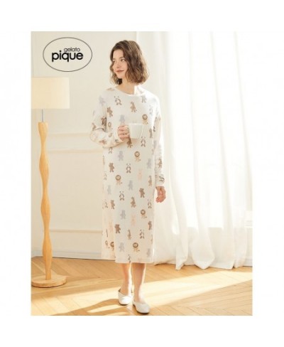 Gelato Pique Pajamas Dress Room Wear Women's Night Skirt Knitting Cotton Sleep Tops Femme Loungwear $67.79 - Sleepwears