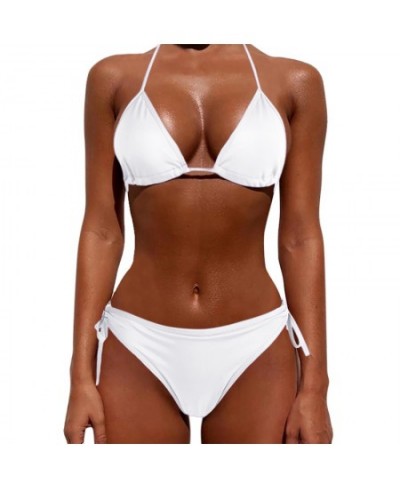 Sexy Women Pure Color Swimwear 2023 New Summer Style Lady Bandage Bikini Set Push-up Bra Bathing Suit Brazilian Biquini $16.1...