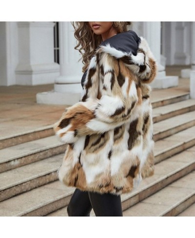 New Faux Fur Women Coat With Contrasting Imitation Fur Coat Autumn Winter Fur Jacket Coat Short Outwear 6Q5507 $89.12 - Jacke...