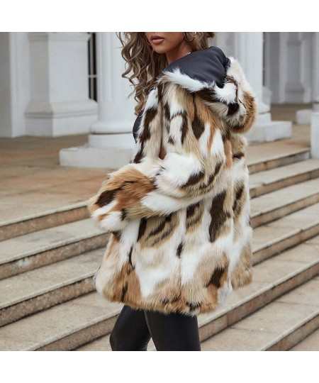 New Faux Fur Women Coat With Contrasting Imitation Fur Coat Autumn Winter Fur Jacket Coat Short Outwear 6Q5507 $89.12 - Jacke...