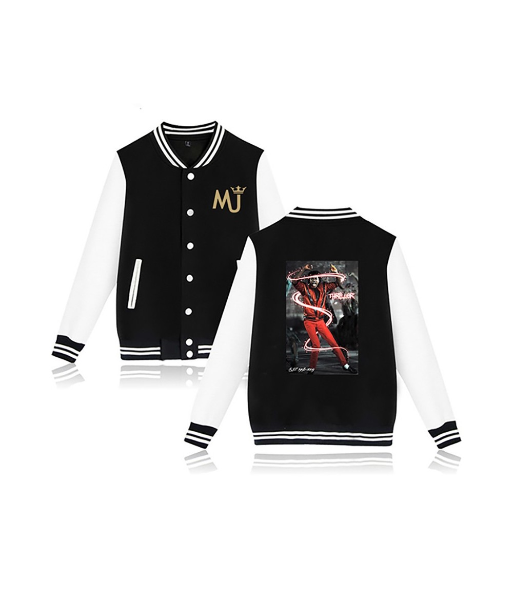 Fashion nostalgic Michael Jackson men's and women's casual Harajuku baseball jacket $42.61 - Hoodies & Sweatshirts