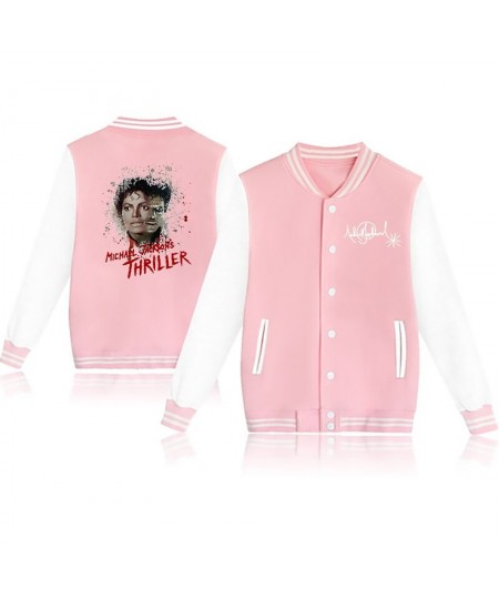 Fashion nostalgic Michael Jackson men's and women's casual Harajuku baseball jacket $42.61 - Hoodies & Sweatshirts