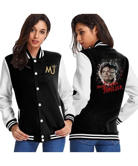 Fashion nostalgic Michael Jackson men's and women's casual Harajuku baseball jacket $42.61 - Hoodies & Sweatshirts