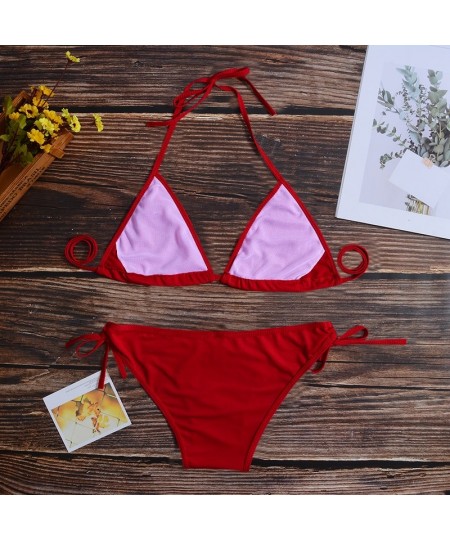 Sexy Women Pure Color Swimwear 2023 New Summer Style Lady Bandage Bikini Set Push-up Bra Bathing Suit Brazilian Biquini $16.1...