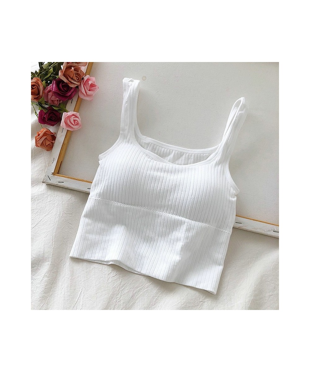 Summer Crop Top Women Knitted Camisoles Wide Strap Striped Bralette Lingerie Sleeveless U-Shaped Neck Vest Y2k Aesthetic $46....