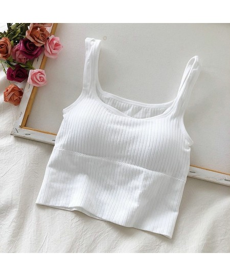 Summer Crop Top Women Knitted Camisoles Wide Strap Striped Bralette Lingerie Sleeveless U-Shaped Neck Vest Y2k Aesthetic $46....