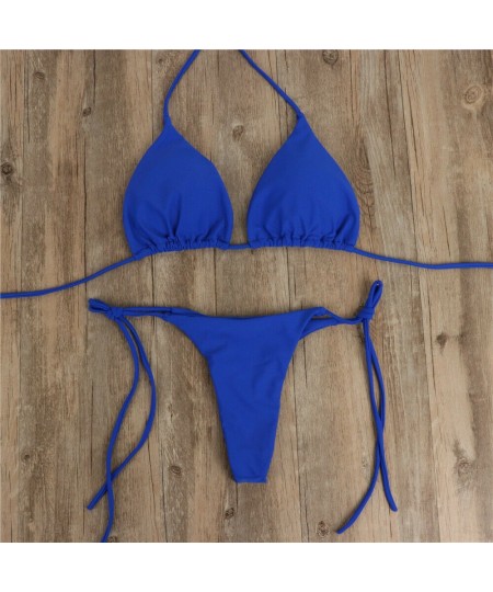 Brazilian Swimsuit Women Sexy Bikini Set Push-up Padded Bra Thong Two Pieces Swimwear Beachwear Bathing Suit Femme $18.22 - S...