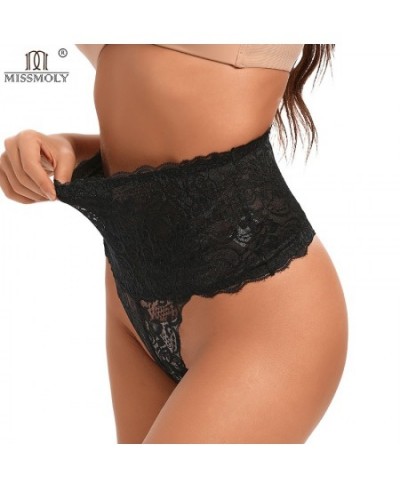 Women Sexy Lace Thong High Waist Party Underwear Tummy Control Slimmer Panties Seamless Invisible Shaper Panty Cincher $24.02...