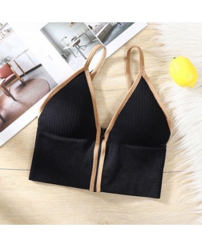 Zipper Beautiful Back Sports bra Women's No Steel Ring With Chest Pad Wrap Chest $13.67 - Underwear