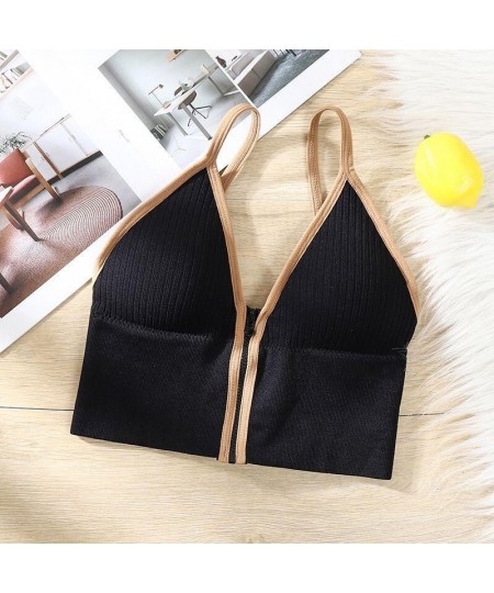 Zipper Beautiful Back Sports bra Women's No Steel Ring With Chest Pad Wrap Chest $13.67 - Underwear