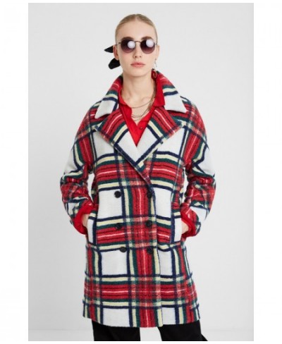 Spanish autumn and winter women's retro plaid silhouette double breasted coat $92.31 - Jackets & Coats