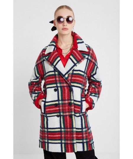 Spanish autumn and winter women's retro plaid silhouette double breasted coat $92.31 - Jackets & Coats