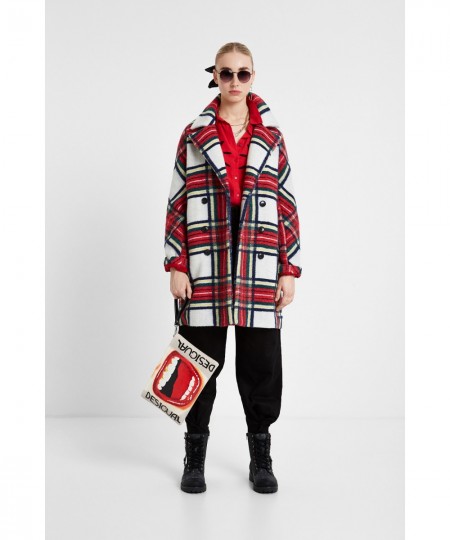 Spanish autumn and winter women's retro plaid silhouette double breasted coat $92.31 - Jackets & Coats