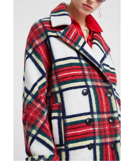 Spanish autumn and winter women's retro plaid silhouette double breasted coat $92.31 - Jackets & Coats