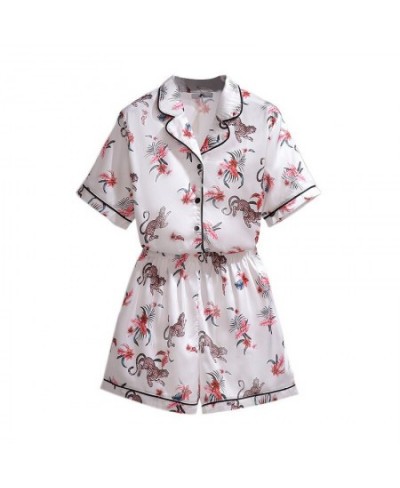 New 2023 Ladies Summer Plus Size Women Clothing Pajamas Sets Large Floral Shirt And Shorts Home Wear Suit 3XL 4XL 5XL 6XL 7XL...