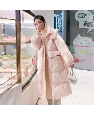 New Winter Women Korean Long Hooded Drawstring Large Pocket 90% White Duck Down Jacket Parkas Casaco Feminino Coats $99.33 - ...