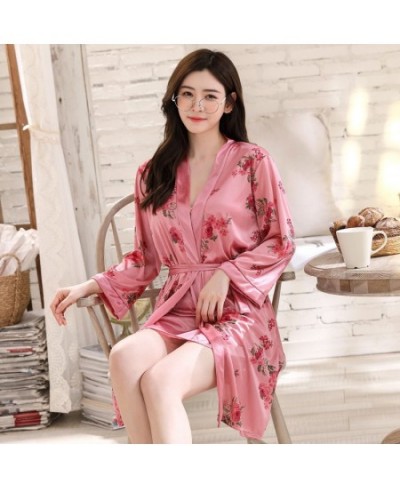 Robe Women's Sexy Women Nightwear Set Woman 2 Pieces Summer Clothes for Sleep Bathrobe Evening Gown Pyjamas Wedding Dress $33...