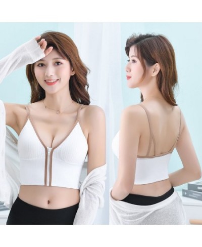 Women's Bra New Front Zipper Bras Sports Tops Gym Women Fitness Comfortable And Breathable Without Restraint Crop Top $11.90 ...