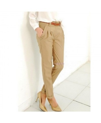 New Fashion Spring Summer Autumn Women Pants High Waist Casual Pants Ladies Elegant Silm Plus Size Pants Women $45.54 - Pants...