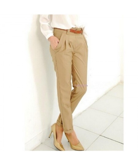 New Fashion Spring Summer Autumn Women Pants High Waist Casual Pants Ladies Elegant Silm Plus Size Pants Women $45.54 - Pants...