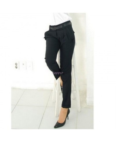 New Fashion Spring Summer Autumn Women Pants High Waist Casual Pants Ladies Elegant Silm Plus Size Pants Women $45.54 - Pants...